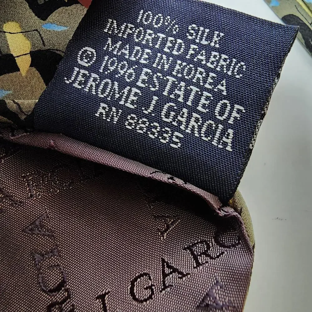 J Garcia Tie Mens Necktie 100% Silk 1996 Collection Seventeen New York At Night